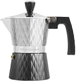 Officine Standard Diamant-Anthrazit Espressokocher aus Aluminium Tassen 2