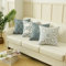 Alishomtll 4er Set Dekorative Kissenbezug Outdoor Kissenbezug Zierkissenbezüge Vintage Kissenhülle mit Reißverschluss für Couch Zimmer 50 x 50 cm, Grau