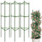 LIBRNTY 3pcs Apoyo para Plantas,Soporte para Jaula de Jardín,Anillo de Soporte de Planta de jardín, Tomate y Planta, Soporte para Escalada,Acero con Revestimiento de plástico, con biela
