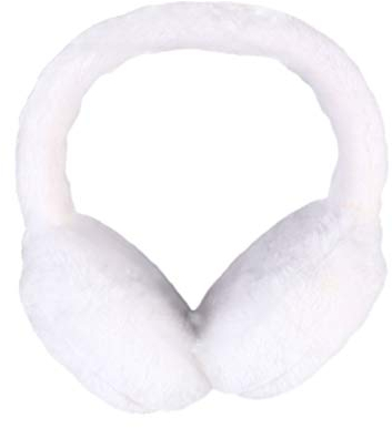 Exceart Ohrenschützer aus Kunstfell, faltbar, für den Winter, Outdoor-Ohrenwärmer, für Damen, Weiß, Jungen, 2610F4187CI, weiß, Größe 1