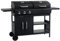 vidaXL Barbecue Combinato Carbone e Gas 3 Fuochi Cappe Termometro Tavolini Robusto Resistente Griglia Ibrida per Esterni Grill in Acciaio