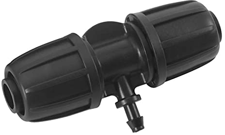 10 Stücke 16mm bis 4/7 Garden Lock Stacheldraht T Anschluss für PE Schlauch Gartenbewässerung Kunststoff Gartenschlauch Anschluss Set Wasserschlauch Gewindeanschluss Adapter Set MEHRWEG VERPAKUNG