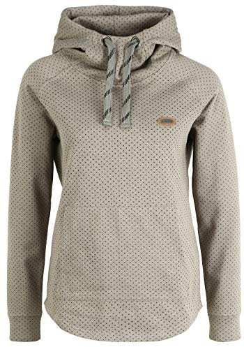 OXMO Amina Damen Kapuzenpullover Hoodie Pullover mit Kapuze, Größe:S, Farbe:Grey Melange (1840051)