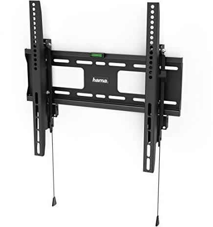 Hama TV Wandhalterung neigbar (TV Halterung für Fernseher 32 bis 65 Zoll, Fernsehhalterung mit Diebstahlschutz, ideal für den gewerblichen Bereich, max. 50 kg, Wandabstand 8,2 cm, VESA bis 400x400)