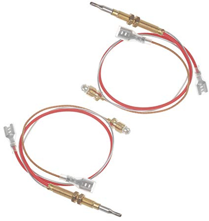Timsec Thermoelement-Sensor für Terrassenheizer, mit M8 x 1 Endanschlussmuttern, M6 x 0,75 Thermoelement-Kopfgewinde und 2 Schraubenmuttern, 41,1 cm langer Draht und 0,6 cm flacher Terminal