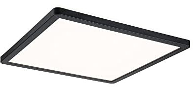 Paulmann 71001 LED Panel Atria Shine eckig incl. 1x16 W Warmweiß Lichtpanel Kunststoff Deckenpanel 3000 K, Schwarz, 293 x 293 mm
