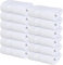 Infinitee Xclusives - 12 Pack Face Cloths |30x30 cm| 100% Cotton Wash Cloths - Ultra Soft & Highly Absorbent Fingertip Towels for Spa, Gym, Hotel & Bathroom |Brilliant White|