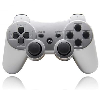 MANDO COMPATIBLE INALAMBRICO PARA SONY PLAY STATION 3 DUALSHOCK 3 PS3 PLATA GRIS