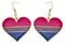 Bisexual Pride Heart Shape Dangle Ohrringe Gay & Lesbian LGBT Pride Geschenke Rainbow Schmuck