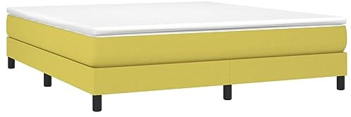 vidaXL Bettgestell, Polsterbett Bett für Schlafzimmer, Bettrahmen mit Lattenrost, Schlafzimmerbett Doppelbett, Grün 160x200cm Stoff