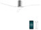 Cecotec Ventilador de Techo EnergySilence Aero 5500 Aqua IronWhite Connected, Motor DC 40W, Diámetro 132 cm, Bajo consumo, Wifi, Mando, Exteriores, Temporizador, Verano e invierno, Silencioso