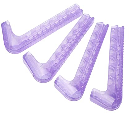 Fdit Schlittschuhschutz, Kufenschutz Verstellbar für Eiskunstlauf (Lila)