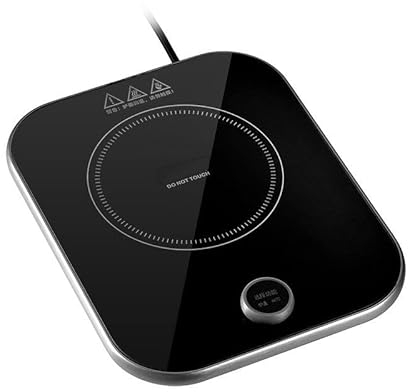 Riscaldatore elettrico da 1000 W Piastra riscaldante con timer Mini macchina per il tè Fornello da tè intelligente Forno di riscaldamento multifunzionale ad acqua bollita,Silver