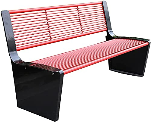 Outdoor Bank Terrassenbank Veranda-Möbel Outdoor Metall Gartenbank Holz Lang Gartenstuhl Wasserdicht und Anti-Korrosion Gartenbank Terrassenbank