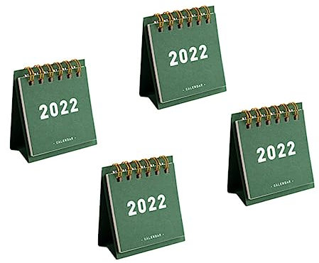 Operitacx 4stücke Mini Tischkalender Dekorativer Desktop Kalender Kompakte Und Praktische Lösung Für Zuhause Büro Und Schule Elegantes Design Für Tägliche Organisation
