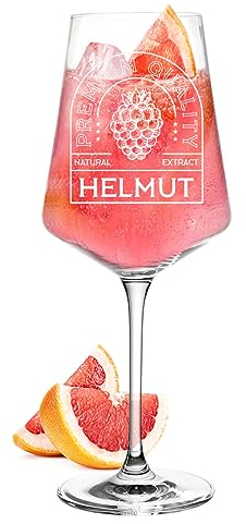polar-effekt Leonardo Puccini Aperitif Weinglas 560 ml mit Gravur - das Vatertagsgeschenk - für Sommergetränke wie Aperol, Lillet und Cocktails - das Trinkglas für Männer - ideal zum Geburtstag