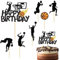 Silars Tortendeko Basketball Kuchendeko Geburtstag Basketball, 7 Stücke Glitzer Cake Topper Basketball, Basketball Tortenaufleger für Tischdekoration für Basketball Thema Geburtstagsparty (01)