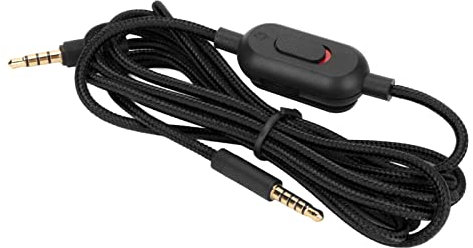 Câble de Casque de Jeu, Câble de Casque, Cordon D'écouteurs tissé avec Contrôle du Volume et Interrupteur Muet pour G Pro G Pro X G433 G233 (Noir)