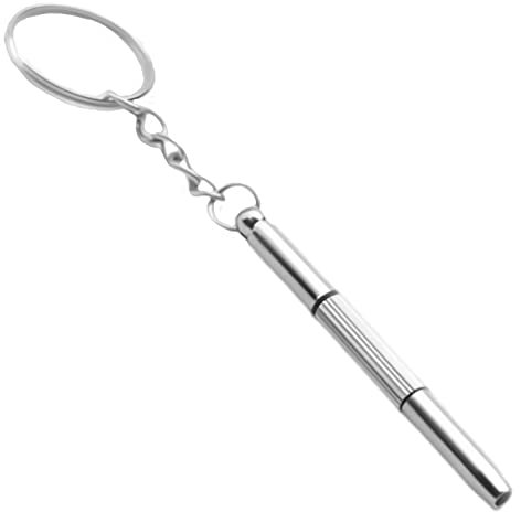 Cacciavite per occhiali, portachiavi in acciaio legato, cacciavite per occhiali, portachiavi portatile, kit di riparazione occhiali da sole per la casa