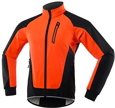 Fahrradjacke Damen Winter Thermo Winddicht Softshelljacke Damen Herren Wasserdicht Atmungsaktiv Warm Laufjacke Damen Reflektierende Sport Jacket Fleecejacke Lang Fahrrad Thermojacke