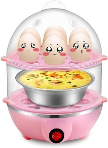 OUSIKA Multifunctional Double Layers Electric Smart Egg Boiler Cooker Household Kitchen Cooking Tool Utensil Egg Steamer Poacher Steam (Color : One Color, Size : Black-JoJo's Bizarre Adventure1)