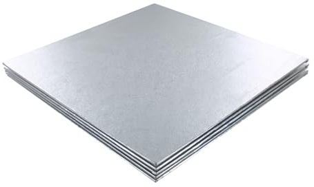 Culpitt 12 Square Cake Boards, 1.75mm Cards For Celebration Desserts, Birthday Treats, Tiered Sponge, Cupcakes, and More! Lightweight, Square, Pack Of 5