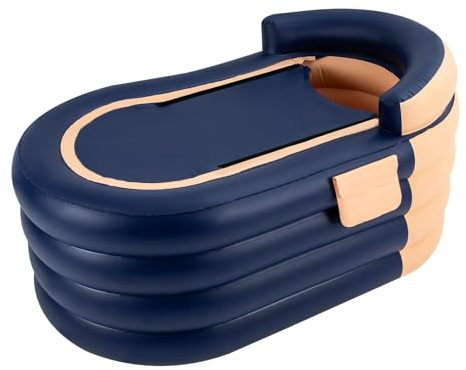 Baignoire gonflable pour adulte - Pliable - Portable - Avec fermeture éclair - Pour enfants - Dossier ergonomique - Pliable - Mobile autoportant - Pour adultes et douche