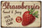 SUPERDANT Erdbeer Blechschild Aus Metall Wählen Sie Ihre Eigenen Metallschilder Retro Früchte Wandplakat Vintage Wandkunst Poster Outdoor Gartendekoration Für Küche Bar Speisekammer Schlafzimmer