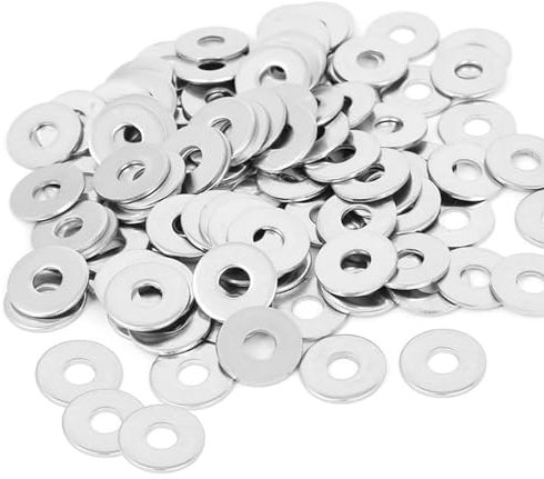 150 Piezas Arandelas Planas, Arandelas de Acero Inoxidable M5, M5 x 15 MM para Tornillos, Tuercas, Varilla Roscada