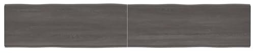 ShGaxin Tablero Mesa Madera tratada Roble Borde Natural Gris 220x40x6cm, Encimera Cocina, Tableros De Madera, Table Salon, Encimera De Madera - SPU:364053