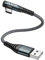 ZKAPOR Cavo USB Tipo C 90 Gradi 15CM, Cavo USB C di Ricarica Rapida Nylon e Trasferimento Dati per iPhone 15/15 Pro Max, Samsung Galaxy S23/S22/S21, Note 10, P40/P30, Google Pixel -Grigio
