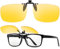Clip-on Nachtfahrbrille-Nachtbrille zum Autofahren für Herren und Brillenträger-Polarisiert-Reduziert effektiv die Blendung von entgegenkommenden Scheinwerfern-HD Sichtglas(60 * 47mm)