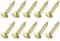 sourcing map 100Pcs Small Hardware Nails, 1.5 x 10mm Brass Round Head Nail Common Finishing Nail for Household Woodworking Picture Hanging DIY Projects, Gold