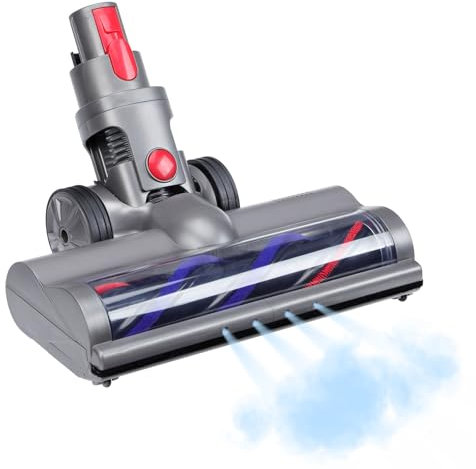 Spazzola Motorizzata Elettrica, Turbo compatibile per Dyson V7 V8 V10 V11 V15 Aspirapolvere Bocchetta con Rullo Setole Spazzola a Rullo con Luce LED per Tappeti Duri Parquet Piastrelle