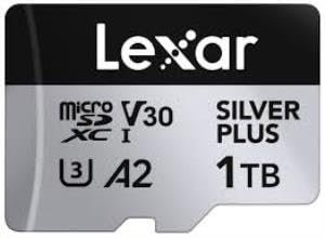 LEXAR Carte microSDXC Silver Plus UHS-1 1TB V30 R205/W150MB/s