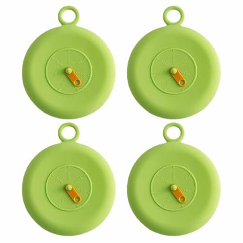 4-Pack Silicone Stretch Lids - Reusable 10cm Can Lids for Tins, Cups, Glasses & Drink Cans - Eco-Friendly, Durable & Easy-to-Use Silicone Covers (Green)