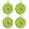 4-Pack Silicone Stretch Lids - Reusable 10cm Can Lids for Tins, Cups, Glasses & Drink Cans - Eco-Friendly, Durable & Easy-to-Use Silicone Covers (Green)
