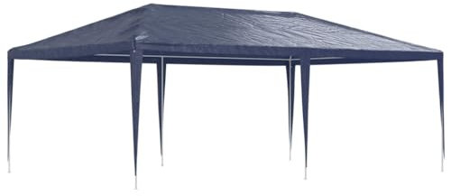 Partyzelt 4x6 m Blau - Pavillon-Rahmen aus PE und Eisen - Ideal für Gartenfeste, Märkte und Outdoor-Events - Robust und Wetterfest