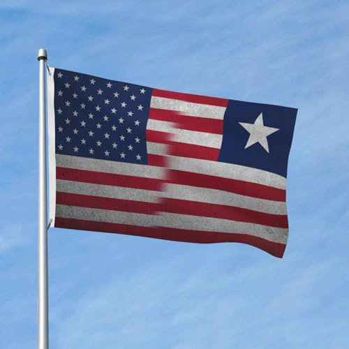 Bandera vintage de la República de Liberia, bandera americana de 90 x 150 cm, poliéster, de temporada, de doble cara, para jardín, exterior, hogar, patio, decoración de festivales.