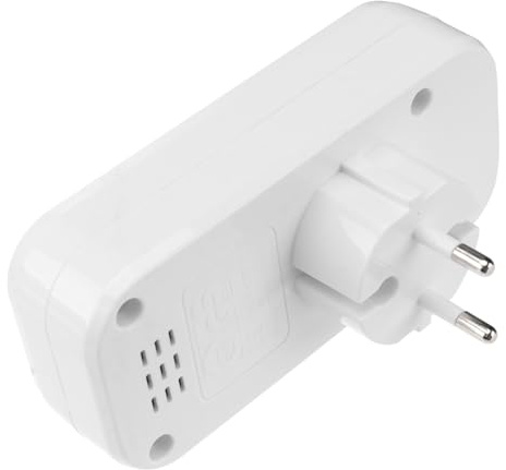 Kisangel Adaptador de Corriente Europeo con Doble y Doble USB Enchufe Compacto para Pared Convertidor de Voltaje para Viaje y Uso Doméstico