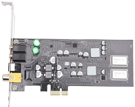 Jectse PCIE Sound Card, Professional HiFi with Dual DACs and Headphone Drivers, Support for CM108AH Master Controller, ES9018K2M SABRE32 DAC, Optical Coaxial Digital Output