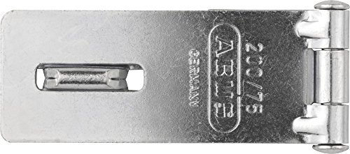 ABUS Überfalle 200/75 - Vorrichtung für Vorhängeschlösser - für einschlagende Türen - 01608 - ABUS-Sicherheitslevel 2 - Silberfarben