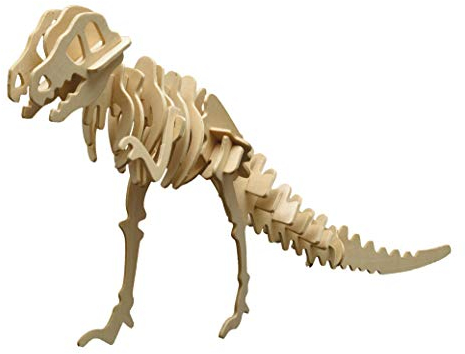 Pebaro 856/3 Holzbausatz Tyrannosaurus, 3D Puzzle Dinosaurier, Modellbausatz, Basteln mit Holz, Holzpuzzle, Bastelset, vorgestanzte Holzplatte, ausbrechen, zusammenstecken, fertig, Geschenkidee