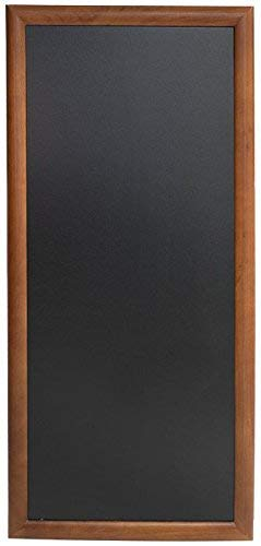 Securit Kreidetafel/Schreibtafel, 56 x 120 cm, lang, dunkelbraunes Lackfinish
