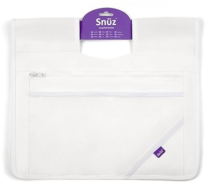 Snuz Pod4 Storage Pocket – White – Made from Durable Canvas & Doubles Up as Portable Changing Pack – 36cm x 40cm