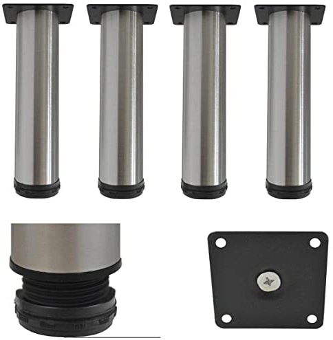 4X Möbelfüße verstellbar aus Metall - vielseitig einsetzbare Füße für Möbel Sofa Schrank Tisch - Verschiedene Größen (14,8 cm)