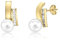 CARISSIMA Damen-Ohrstecker Cubic & Freshwater 2 Band 375 Gelbgold Zirkonia transparent Rundschliff Perle - 1.58.9999