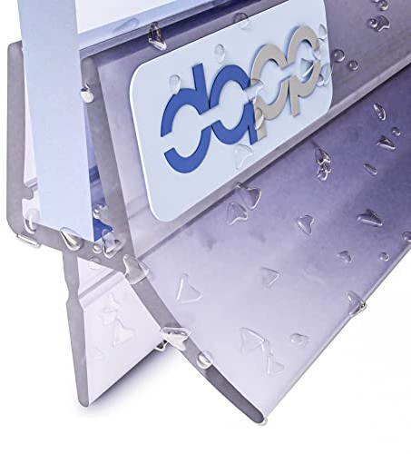 DQ-PP Duschdichtung 70cm | Dichtung für 3,5mm – 5mm Glastür Stärke | UK13 | Wasserablaufprofil Wasserabweisprofil | Duschkabinen Duschabdichtung Duschwand | Ersatzteile für Duschkabine | Transparent