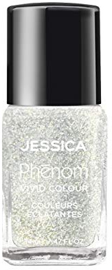 JESSICA Phenom Vivid Colour Nail Polish | Long-Lasting Gel-Like Nail Polish | No UV Light Needed | Vivid & Pigmented Colours | White Opal | 14 ml