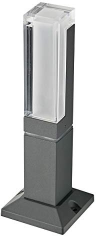 Topmo-plus 7W LED Gartenleuchte Außenlampe außenleuchte Wegeleuchte/bridgelux COB Aluminium/Acryl IP65 Wasserdicht Terasse/Garten/Korridor/Flurbeleuchtung 770LM grau 30CM warmweiß
